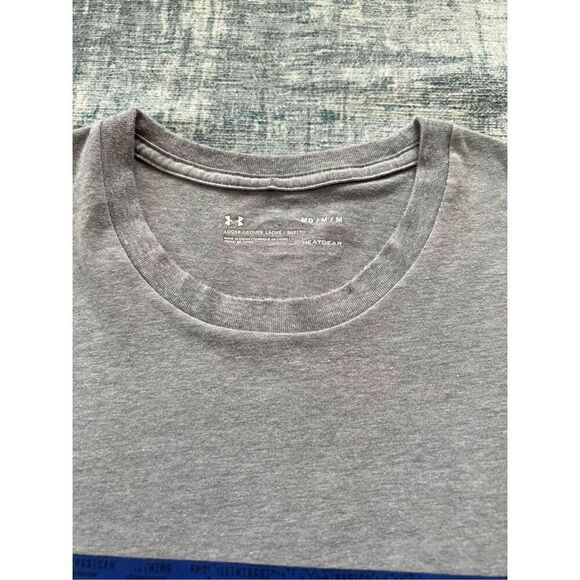 Under Armour Gray Blue Loose Fit Stephen Curry Short Sleeve Tee Men's Medium - Picture 3 of 5